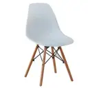 Modern Plastic Chair with Wooden Legs