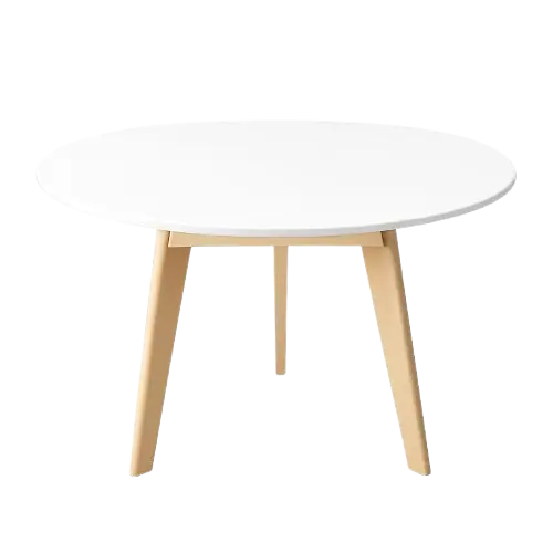 Round Table - Wood - White