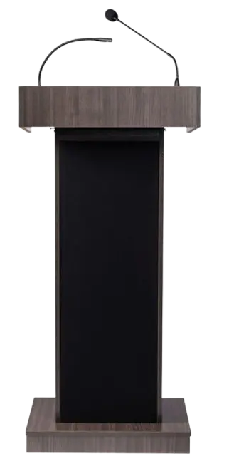 MIKE PODIUM  Holding microphone