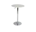 Round Table - Wood - White Cocktail Steel Base