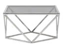 GLASS TABLE STRAIGHT WITH METAL LEGS
