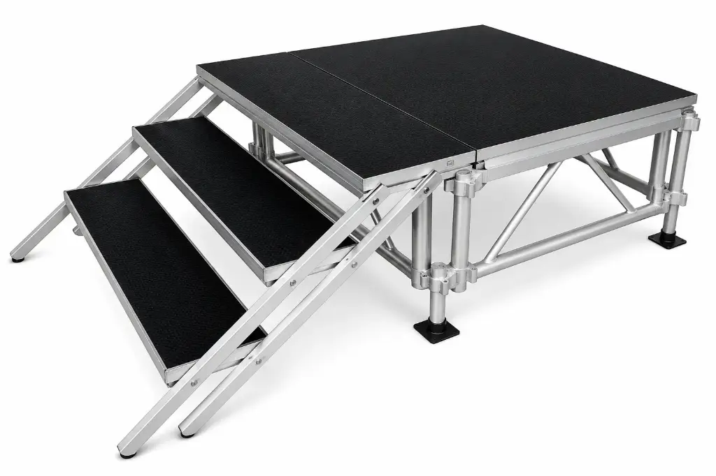 Modular Stage Platform with Access Stairs