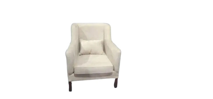 Luxury Off-White Velvet Wingback Armchair